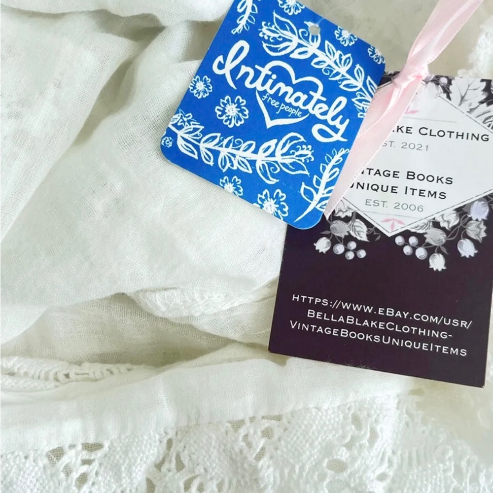 Intimately Free People Sundress M Juniors Natural Lace Cruise Wedding Beach $98 - Picture 11 of 13